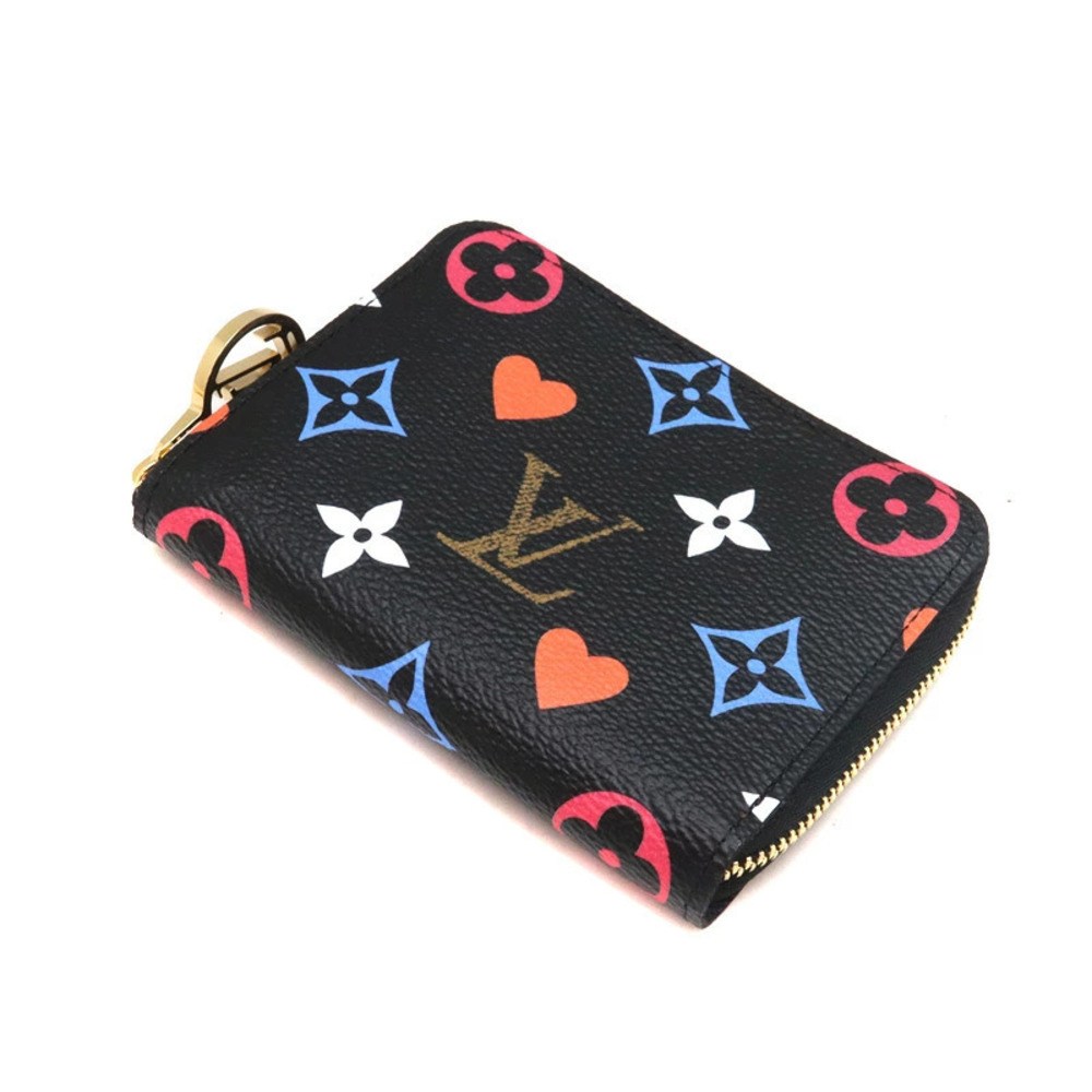 Louis Vuitton Zippy Wallet Coin Purse Game On Canvas Black
